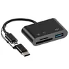 Fabricante original lector de tarjetas para teléfono móvil tipo mayorista conexión a teléfono móvil tipo c cable adaptador de tarjeta SD TF adaptador para leer unidad USB