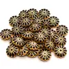 Aleación Aceite Goteando Cloisonné Trasero Nube Perlas Doce Pétalos Cola de Fénix diy Dinastía Han Cheongsam Solapa Prensada Borla Accesorios Colgante