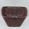 Cesta de Lingote Dianteira para Bicicleta Carro Elétrico Estrutura de Plástico Trançado Cesta tipo Rattan Cesta de Passeio com Tampa