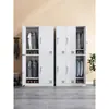 Armario de Zapatos para Empleados de Fábrica, Casillero Metálico de Seis Puertas para Dormitorio, Casillero de Baño con Cerradura, Armario de Almacenamiento de 24 Puertas, Casillero para Cambiarse de Ropa de Cuatro Puertas