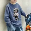 Estilo Nuevo Otoño Sudadera para Niños Estilo Academia Cuello Redondo Pulóver Niños Medianos y Grandes Lindo Dibujo Animado Manga Larga Superior Moderno