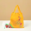 Directamente del fabricante: Bolsas ecológicas con temática de fresa, bolsas de almacenamiento portátiles, pequeñas bolsas de compras de fresa, bolsas de mano impermeables y personalizables con impresión de logotipo