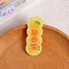 Accesorios para joyería DIY, materiales hechos a mano, colgantes, texto acrílico de doble cara, etiquetas con juegos de palabras de frutas, etiquetas de melocotón y sandía