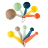 Juego de Cucharas Medidoras Listas, Juego de 10 Piezas de Cucharas Medidoras para Granos de Café y Leche en Polvo, Cuchara Medidora para Harina y Condimentos, Juego de Cucharas Medidoras Coloridas