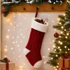Meias de Natal da Amazon transfronteiriças, suprimentos de Natal, decorações de Natal, sacolas de presente, pingentes, itens decorativos torcidos de tamanho grande