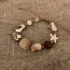 ¡Hecho a mano! Pulsera de Estrella de Concha Marina para Mujer, Estilo Vacaciones de Verano en la Costa, Cadena para Clavícula Única y Exquisita