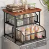 Estante de almacenamiento de cajones montado en la parte superior, organizador universal de varios niveles para lavadoras y refrigeradores, una solución de almacenamiento pequeña y práctica para escritorios