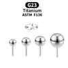 Brincos de Liga de Titânio F136 Transfronteiriços, Piercings de Lábio, Broches, Bolas Redondas, Piercings Retos Básicos para Hélice, Joias de Piercing da Moda