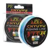 4 fios 8 fios 9 fios 100m 300m 500m 1000m linha de pesca colorida de dez metros uma cor linha trançada de PE pesca