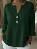 Amazon UE Comércio Exterior Roupas Femininas Gola V Malha Waffle Tricô Feminino Cor Sólida Casual Manga Longa Top Pulôver
