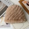 Sombrero de Piña Espiral Hecho de Piel de Conejo Rex, Gorro de Cuero Tejido de Invierno Cálido Engrosado para Mujer, Espiral Engrosado para Personas Mayores