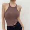 Menina quente sexy com almofada peito cabresto camisole mulheres verão novo one-piece beleza exterior vestir top fino