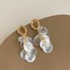 Brincos naturais de frítila feitos à mão design de nicho feminino brincos de zircônia da moda joia de ouvido de luxo leve temperamento de alta qualidade