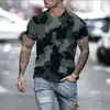 Nueva camiseta neutra de cuello redondo con estampado 3D, informal, transpirable, de manga corta, 2025