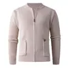 Outono 2026 Novo Casaco de Tricô Estilo Britânico Masculino da Amazon Moda Transfronteiriça Suéter Cardigan Masculino Plus Size