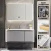 Yida Puede Personalizar Paneles de Puerta Pintados de Roble Gris Hierro Gabinete de Baño Gabinete con Lavabo de Mano para Baño Juego de Gabinetes de Baño