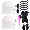 Set de Herramientas para Teñir el Cabello Gorro de Silicona para Mechas Pincel para Teñir el Cabello Guantes de Goma Pinza de Cocodrilo Bufanda de Peluquería En Stock