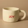 Caneca de Café com Design Nicho Estilo Ins Pode Ser Personalizada com Logo para Uso Comercial, Caneca de Café de Cerâmica Marca Criativa Personalizada