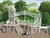 Escorregador Combinado Grande para Exterior, Escorregador Combinado Grande de Escalada para Jardim de Infância e Áreas Comunitárias, Equipamento de Diversão Não Padrão para Crianças