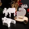 Diy3 Molde de Reno Navideño Adornos para Velas Tres Ciervos Consecutivos Adornos de Decoración Navideña Molde de Yeso Silicona