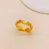 Anillo estilo Xiaohongshu "Hazte rico al instante" con diseño de moda, Anillo abierto de moneda hueca y caballito, Joyería versátil