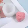 Molde de Silicone Coração de Rosa para Dia dos Namorados DIY Molde de Silicone para Fazer Chocolate Doce Fondant Decoração de Bolo