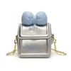 Bolso de Cadena para Niñas a la Moda Estilo Coreano, Lazo Dulce, Elegante Bolso Cruzado con Letras para Bebé, Nuevo Monedero Infantil