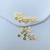 Conservación del color Cubierto de oro de 18 quilates Cuentas redondas separadas Cuentas sueltas Accesorios para pulseras DIY Pulsera Collar Material para abalorios Espaciador de rueda