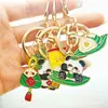 Festival del Bote del Dragón Marea Nacional Llavero Metálico de Zongzi Llavero Lindo de Panda Colgante de Bolsa de Bendición Festiva Joyería Pequeña