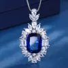 2023 novo banho de cobre simulação corindo vermelho tesouro azul gordo retangular terno de temperamento de luxo leve feminino 13*18