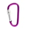 Mosquetón en forma de D con seguro, multi-especificación, Mosquetón multiusos, Hebilla de seguridad para mochila, Clip multifuncional para botella de agua para exteriores