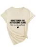 Algumas Coisas São Amazon Ebay Site Independente Camiseta Casual Moderna Feminina Gola V Manga Curta Camisa Base