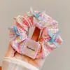 Elástico de Cabelo com Laço de Renda Estilo Coreano para Meninas, Corda Fofa para Coque, Acessório de Cabelo de Alta Elasticidade