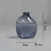 Venta al por mayor del fabricante Jarrón de Vidrio de Color de Diámetro Pequeño Jarrón para Flores Hidropónicas Decoración de Escritorio para Sala de Estar Adornos Botella de Vidrio