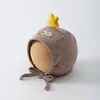 Touca de Bebê Primavera e Outono Fofa Super Adorável Chapéu com Proteção para Orelhas para Recém-Nascidos para Sair Chapéu de Estrela