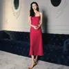 Pijama Transfronterizo Primavera y Verano Satín Gasa Seda Delgada Camisola con un Diseño Sencillo de Alta Gama Ropa de Casa para Mujer Camisón