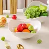 Prato de Frutas High-End Estilo Ins Branco Sala de Estar Prato de Petiscos Prato de Doces Espessado Escritório Restaurante Cesto de Frutas Secas