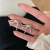 Pendientes de botón con lazo de lujo ligeros y de alta calidad para mujer, estilo retro, elegantes, a la moda, sencillos y combinables.