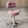 Taburete de Belleza, Taburete Giratorio Ajustable para Salón de Belleza, Taburete de Peluquería, Taburete Redondo para Barbería, Silla Redonda para Maquillaje en Casa