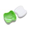 Caixa de Armazenamento de Dentes de Camada Dupla Estilo Europeu (com Filtro) Caixa de Armazenamento de Dentadura Escova Braquetes Removedor Armazenamento com Tampa