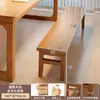 Mesa Grande Longa de Madeira Maciça para Sala de Estar, Mesa de Leitura e Estudo, Mesa Dupla para Uso Doméstico, Mesa Multifuncional, Estação de Trabalho