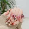 50 Celebridades de Internet Maillard Dos Tonos Flor de Rosa Difuminada Diamante de Resina Estereoscópico Joyería Popular Retro Diamante para Uñas