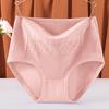 Ropa interior para madres de mediana edad y ancianas, algodón para mujer, cintura alta, antibacteriana, transpirable, talla grande 100.00 kg, shorts de algodón, cabeza