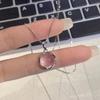 Collar de plata esterlina S925 azul marino para mujer, de lujo ligero, estilo coreano, diseño de nicho ins, cadena suave y dulce para la clavícula, joyería