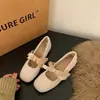Zapatos Mary Jane de Lana Estilo Little Chanel con 4 cm de Altura Interior Nuevo Estilo 2026 Zapatos de Temporada Otoño/Invierno con Forro de Terciopelo Suela Gruesa Zapatos de Algodón Cálidos