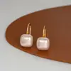Brincos Casuais Geométricos de Pérola Cubo de Açúcar, Brincos Elegantes de Moda de Alto Padrão, Design de Nicho, Brincos Exquisitos e Versáteis para Mulheres