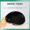 Kaiyue Caja de Almuerzo Americana Desechable Redonda Caja de Empaque para Llevar Tazón Pequeño 1000 Negra Caja de Plástico para Comida Rápida