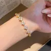 Pulseira Redonda com Fivela Banhada a Ouro Real 18k Luxo Leve Moda de Alta Qualidade Exquisite Corrente de Mão Simples Versátil Joia de Mão para Mulheres