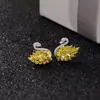 Pendientes de Cristal Cisne Nuevo Diosa Corea del Sur Pendientes de Micro Pedrería Moda Elegante para Mujer Pendientes Largos Versátiles