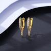 Pendientes PAG &amp; MAG de plata de ley con microincrustaciones de circonitas S925, diseño de nicho con hebilla tremella, joyería europea y americana para mujeres al por mayor